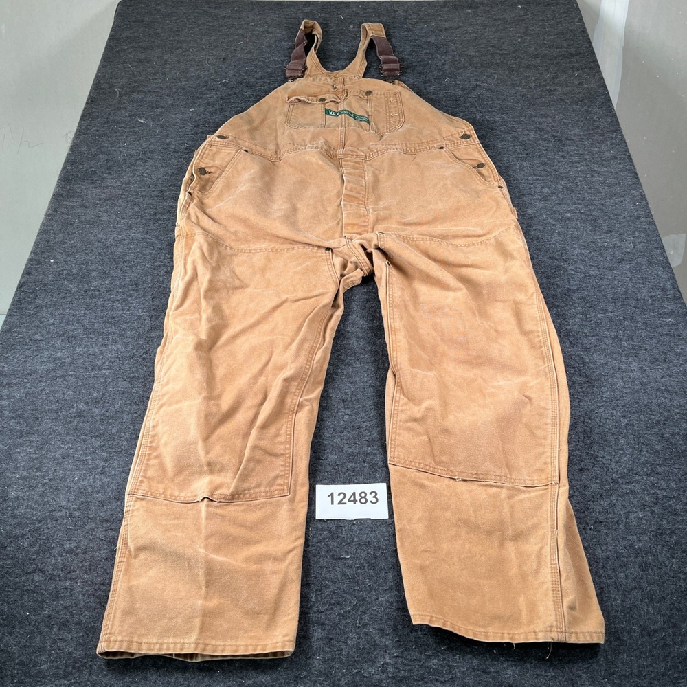 Key Imperial Aristocrat Of Overalls Bibs Mens 52x30 Brown Utility Carpenter